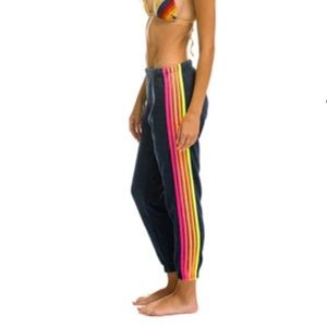 Aviator Nation 5 Stripe Sweatpants in Small